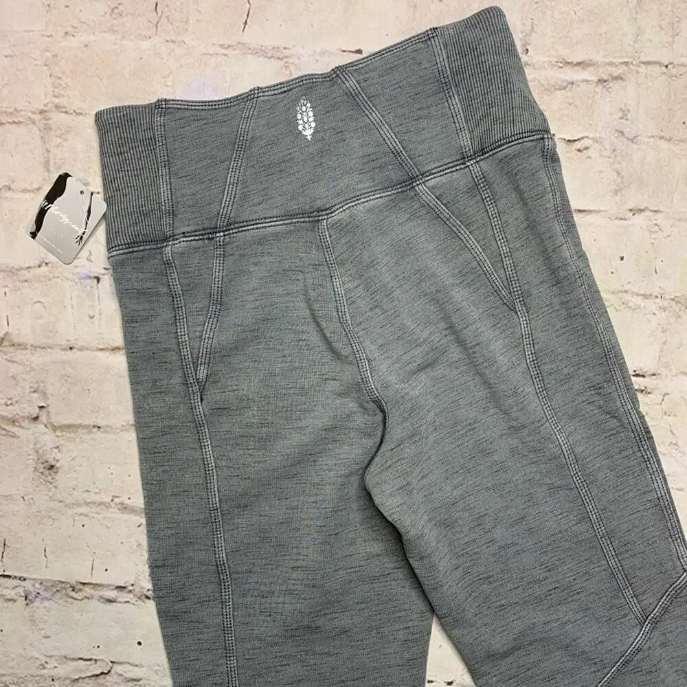 Free People High-Rise Get On It Leggings in Dark Silver